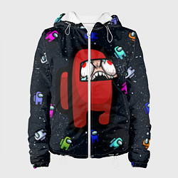 Куртка с капюшоном женская AMONG US, цвет: 3D-белый