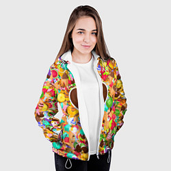 Куртка с капюшоном женская Шоколадное Cердце, цвет: 3D-белый — фото 2