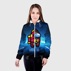 Куртка с капюшоном женская Among Us, цвет: 3D-белый — фото 2