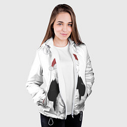 Куртка с капюшоном женская Панда Клаус, цвет: 3D-белый — фото 2