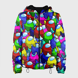 Куртка с капюшоном женская AMONG US, цвет: 3D-черный