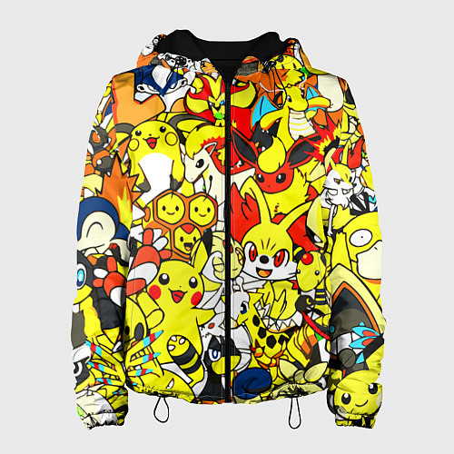 Женская куртка ПОКЕМОНЫ / 3D-Черный – фото 1