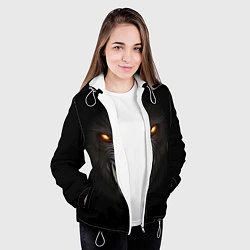 Куртка с капюшоном женская Злой Волк, цвет: 3D-белый — фото 2