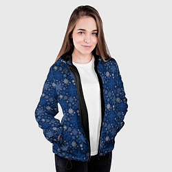 Куртка с капюшоном женская Снежные, цвет: 3D-черный — фото 2