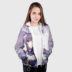 Куртка с капюшоном женская GENSHIN IMPACT, КЭ ЦИН, цвет: 3D-белый — фото 2