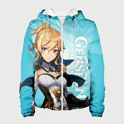 Куртка с капюшоном женская GENSHIN IMPACT, ДЖИНН, цвет: 3D-белый