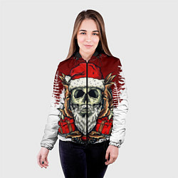 Куртка с капюшоном женская Санта по харду, цвет: 3D-черный — фото 2