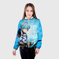 Куртка с капюшоном женская GENSHIN IMPACT, ЧЖУН ЮНЬ, цвет: 3D-белый — фото 2