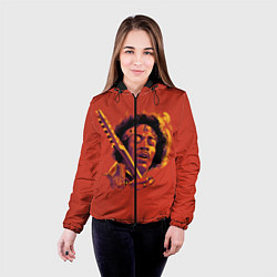 Куртка с капюшоном женская Джимми Хендрикс, цвет: 3D-черный — фото 2