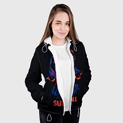 Куртка с капюшоном женская Sum 41 череп, цвет: 3D-белый — фото 2