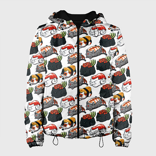 Женская куртка Котики Суши / 3D-Черный – фото 1