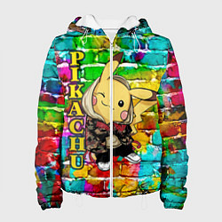 Куртка с капюшоном женская Pikachu, цвет: 3D-белый
