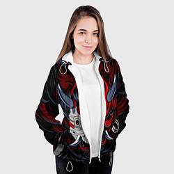 Куртка с капюшоном женская SAMURAI LVL UP, цвет: 3D-белый — фото 2