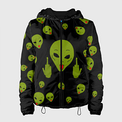 Куртка с капюшоном женская Alien, цвет: 3D-черный