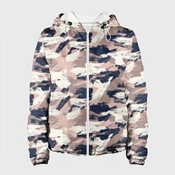 Куртка с капюшоном женская Кремовый камуфляж, цвет: 3D-белый