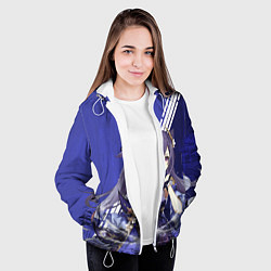 Куртка с капюшоном женская Genshin Impact, цвет: 3D-белый — фото 2