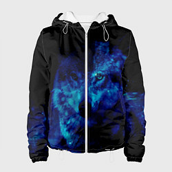 Куртка с капюшоном женская Волк Вселенная, цвет: 3D-белый