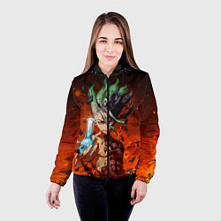 Куртка с капюшоном женская Доктор Стоун, цвет: 3D-черный — фото 2