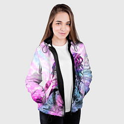 Куртка с капюшоном женская Незуко Камадо, цвет: 3D-черный — фото 2