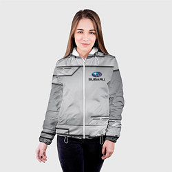 Куртка с капюшоном женская SUBARU СУБАРУ, цвет: 3D-белый — фото 2