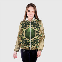Куртка с капюшоном женская DnD Dices: Pattern, цвет: 3D-белый — фото 2
