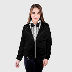 Куртка с капюшоном женская Смокинг 2, цвет: 3D-белый — фото 2