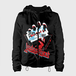 Куртка с капюшоном женская Judas Priest, цвет: 3D-черный
