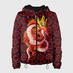 Куртка с капюшоном женская Шар дракона, цвет: 3D-черный
