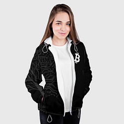 Куртка с капюшоном женская БИТКОИН BITCOIN, цвет: 3D-белый — фото 2