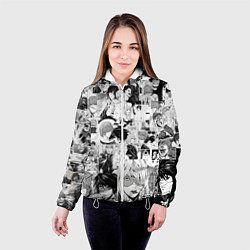 Куртка с капюшоном женская Тетрадь смерти, цвет: 3D-белый — фото 2