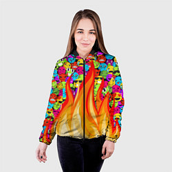 Куртка с капюшоном женская SLAVA MARLOW - Смайлики, цвет: 3D-черный — фото 2