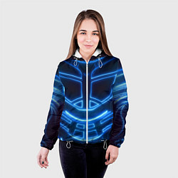 Куртка с капюшоном женская Неоновая броня Neon Armor, цвет: 3D-белый — фото 2
