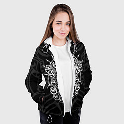 Куртка с капюшоном женская HOLLOW KNIGHT ХОЛЛОУ НАЙТ, цвет: 3D-белый — фото 2
