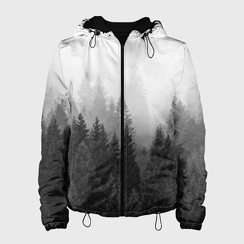 Женская куртка Туманный лес / 3D-Черный – фото 1