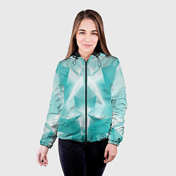 Куртка с капюшоном женская Геометрическая Абстракция, цвет: 3D-черный — фото 2