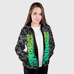 Куртка с капюшоном женская МАЙНКРАФТ MINECRAFT, цвет: 3D-черный — фото 2