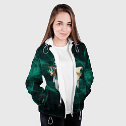 Куртка с капюшоном женская Genshin Impact - Venti, цвет: 3D-белый — фото 2