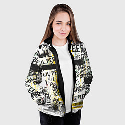 Куртка с капюшоном женская LIL PEEP Vintage Graffiti Wall, цвет: 3D-черный — фото 2