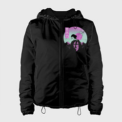Куртка с капюшоном женская Атака Титанов, цвет: 3D-черный