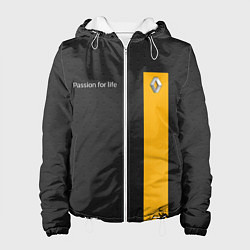 Куртка с капюшоном женская Renault, цвет: 3D-белый