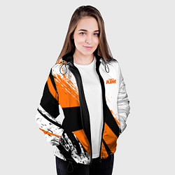Куртка с капюшоном женская KTM КТМ Z, цвет: 3D-черный — фото 2