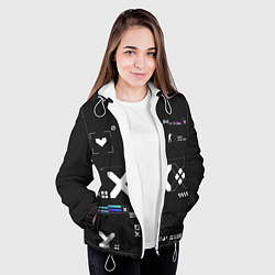 Куртка с капюшоном женская Desert Eagle: Printstream Graphite, цвет: 3D-белый — фото 2