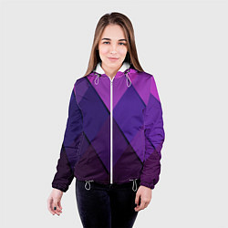 Куртка с капюшоном женская Спортивный ромб, цвет: 3D-белый — фото 2