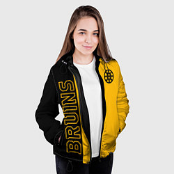 Куртка с капюшоном женская NHL BOSTON BRUINS, цвет: 3D-черный — фото 2