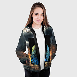 Куртка с капюшоном женская DARKSOULS ТЁМНЫЕ ДУШИ 2, цвет: 3D-черный — фото 2