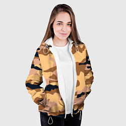 Куртка с капюшоном женская Камуфляж, цвет: 3D-белый — фото 2