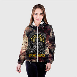 Куртка с капюшоном женская DARKSOULS ТЕМНЫЕ ДУШИ, цвет: 3D-белый — фото 2