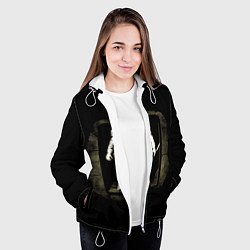 Куртка с капюшоном женская Первая Высадка На Луну, цвет: 3D-белый — фото 2