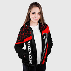 Куртка с капюшоном женская HONDA ХОНДА SPORT, цвет: 3D-черный — фото 2