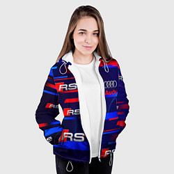 Куртка с капюшоном женская AUDI RS SPORT АУДИ РС СПОРТ, цвет: 3D-белый — фото 2